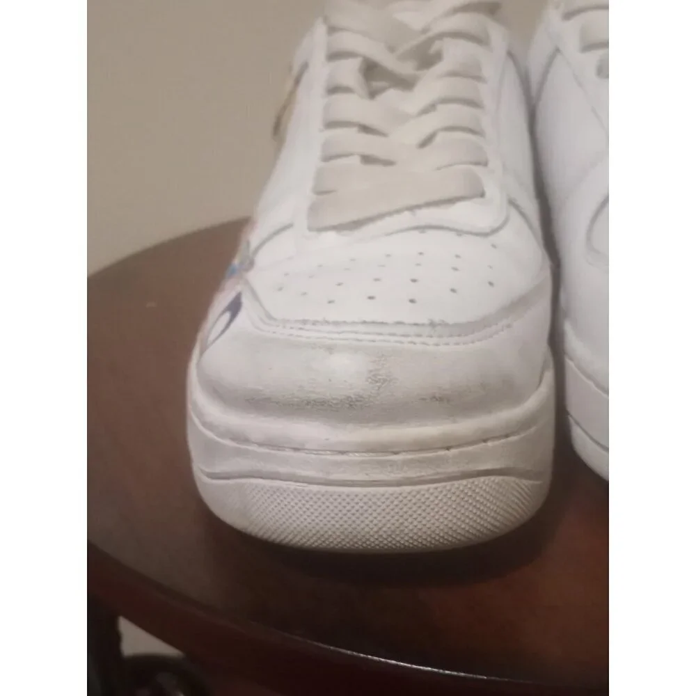 Drip Creationz White Sneakers Youth Size 6.5Y Women's 8 Lace Up Low Top Shoes